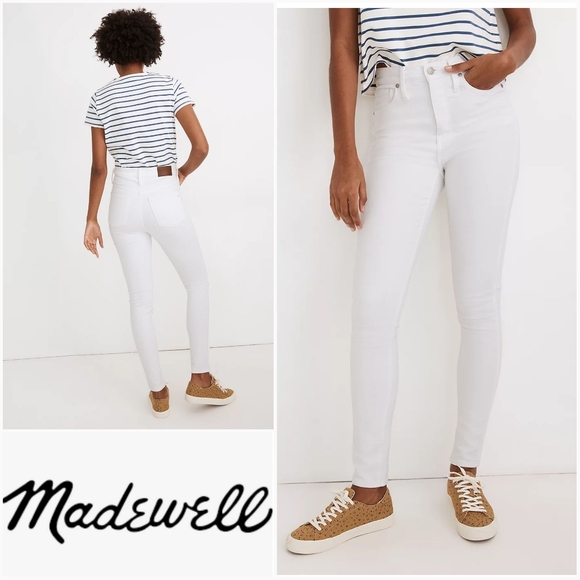 MADEWELL 10" High-Rise Skinny Jean White 29 - Picture 1 of 16